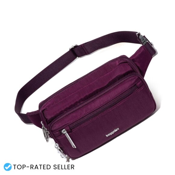 Anti-Theft Crossbody Fanny Pack RFID Locking Zipper Travel Purse Secure